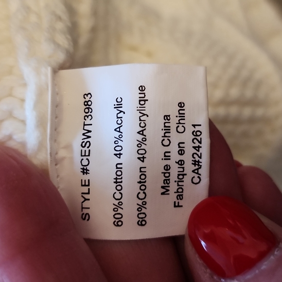 Turtleneck Sweater Cream Size S - Picture 5 of 6